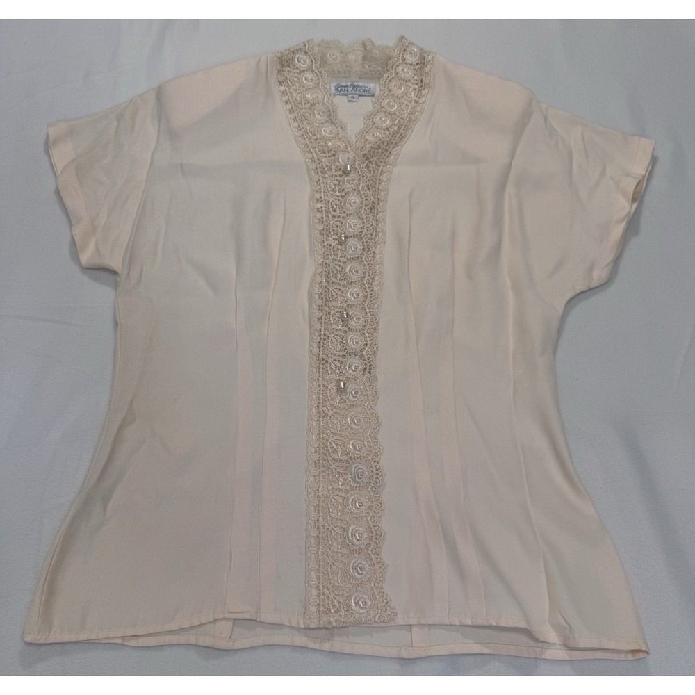 Sonja Ratay For‎ San Andrea Blouse Lace Lightweight Sheer Sz 6 Vintage